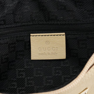 Gucci 001 4204 Beige Leather Hobo Shoulder Bag