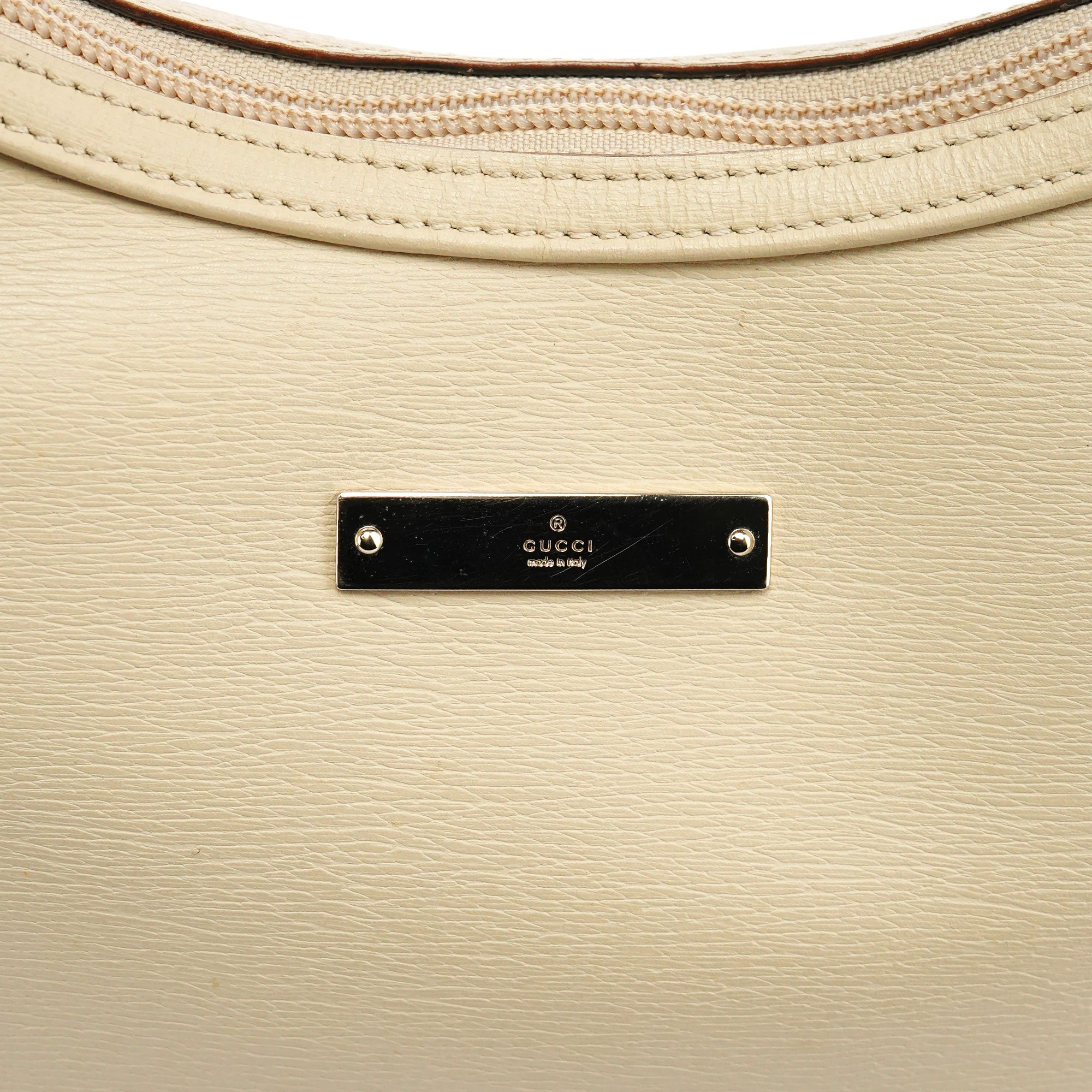 Gucci 001 4204 Sac hobo en cuir beige