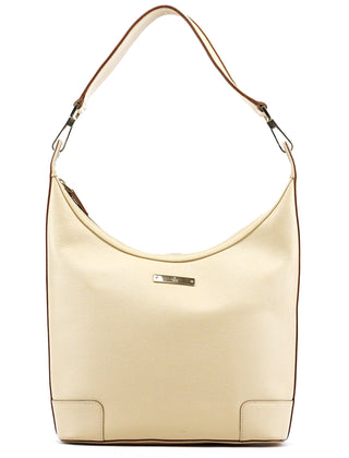 Gucci 001 4204 Beige Leather Hobo Shoulder Bag