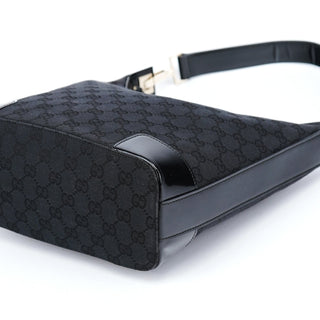 Gucci 001 4204 Black GG Shoulder Bag