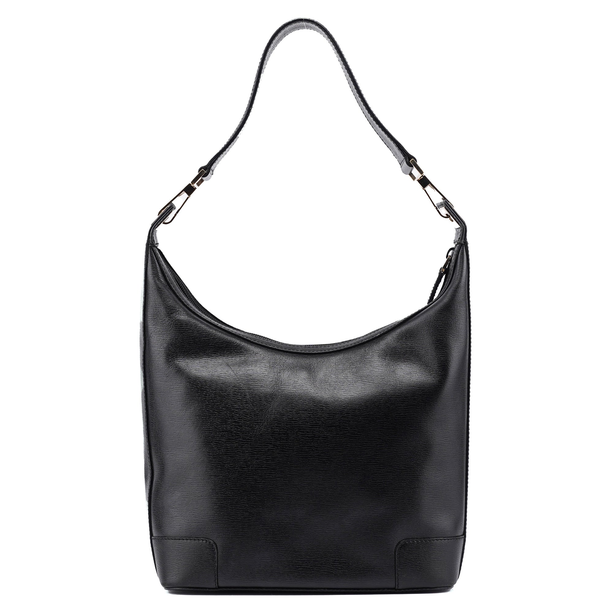 Gucci 001 4204 Sac hobo en cuir noir