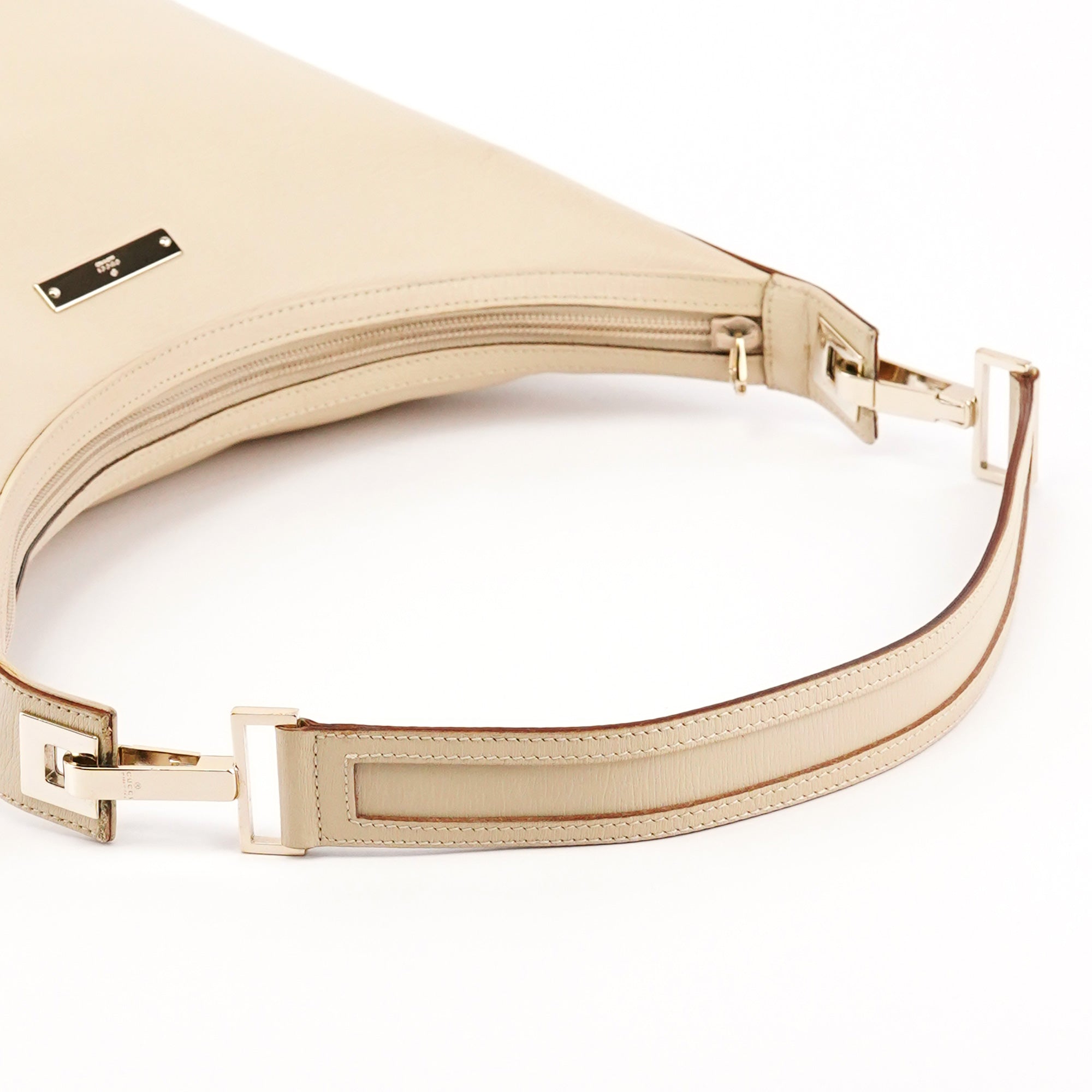 Gucci 001 4204 Ivory Leather One-Shoulder Bag