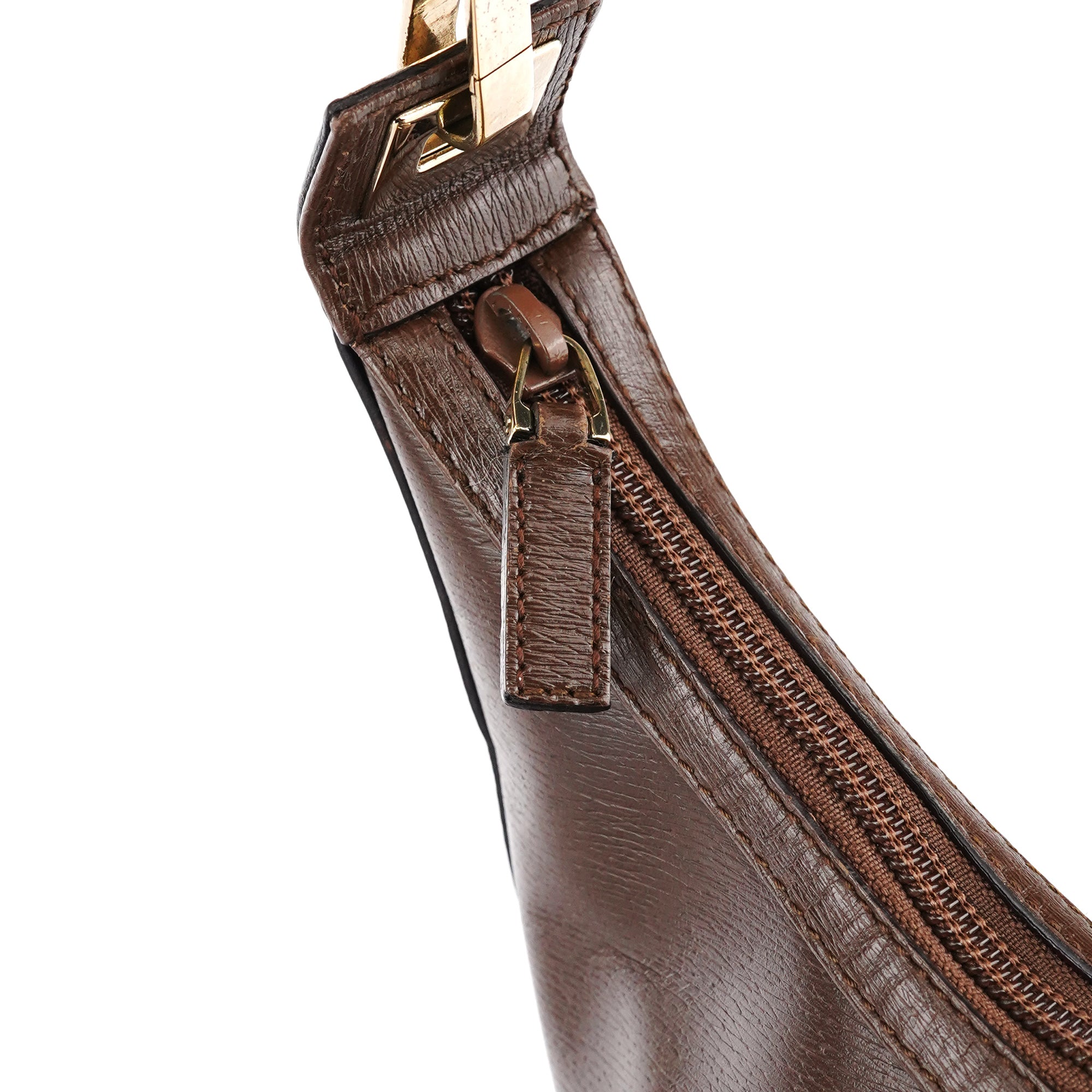 Gucci 001 4204 Sac porté épaule en cuir marron clair