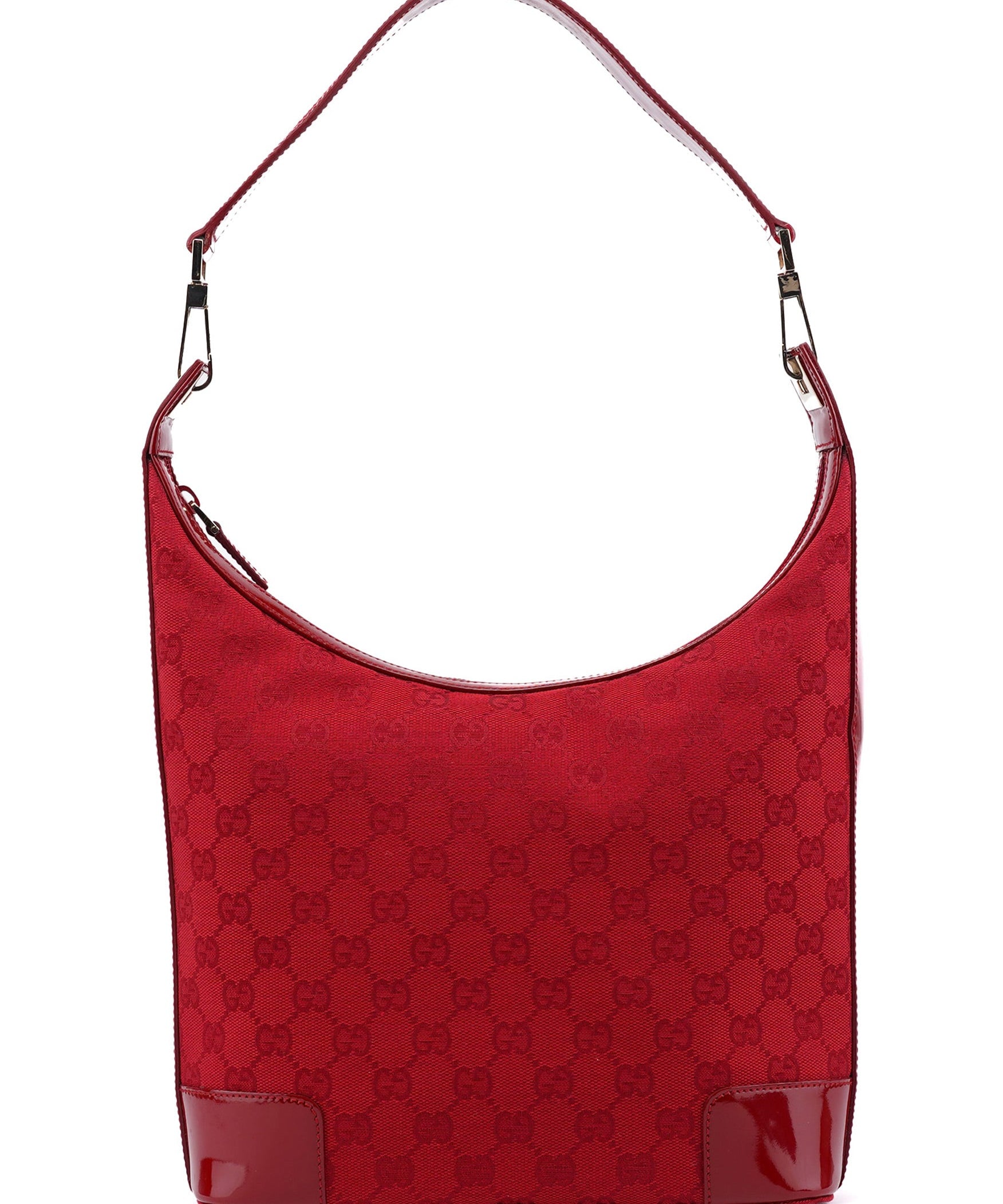 Gucci 001 4204 Red GG Hobo Shoulder Bag