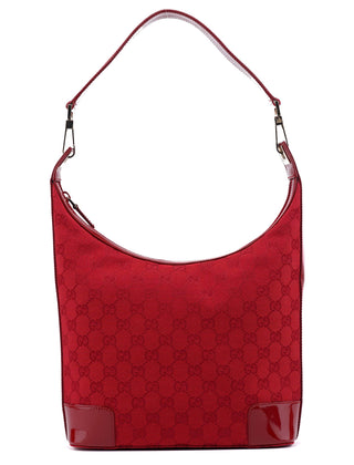 Gucci 001 4204 Red GG Hobo Shoulder Bag