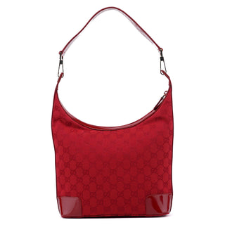 Gucci 001 4204 Red GG Hobo Shoulder Bag