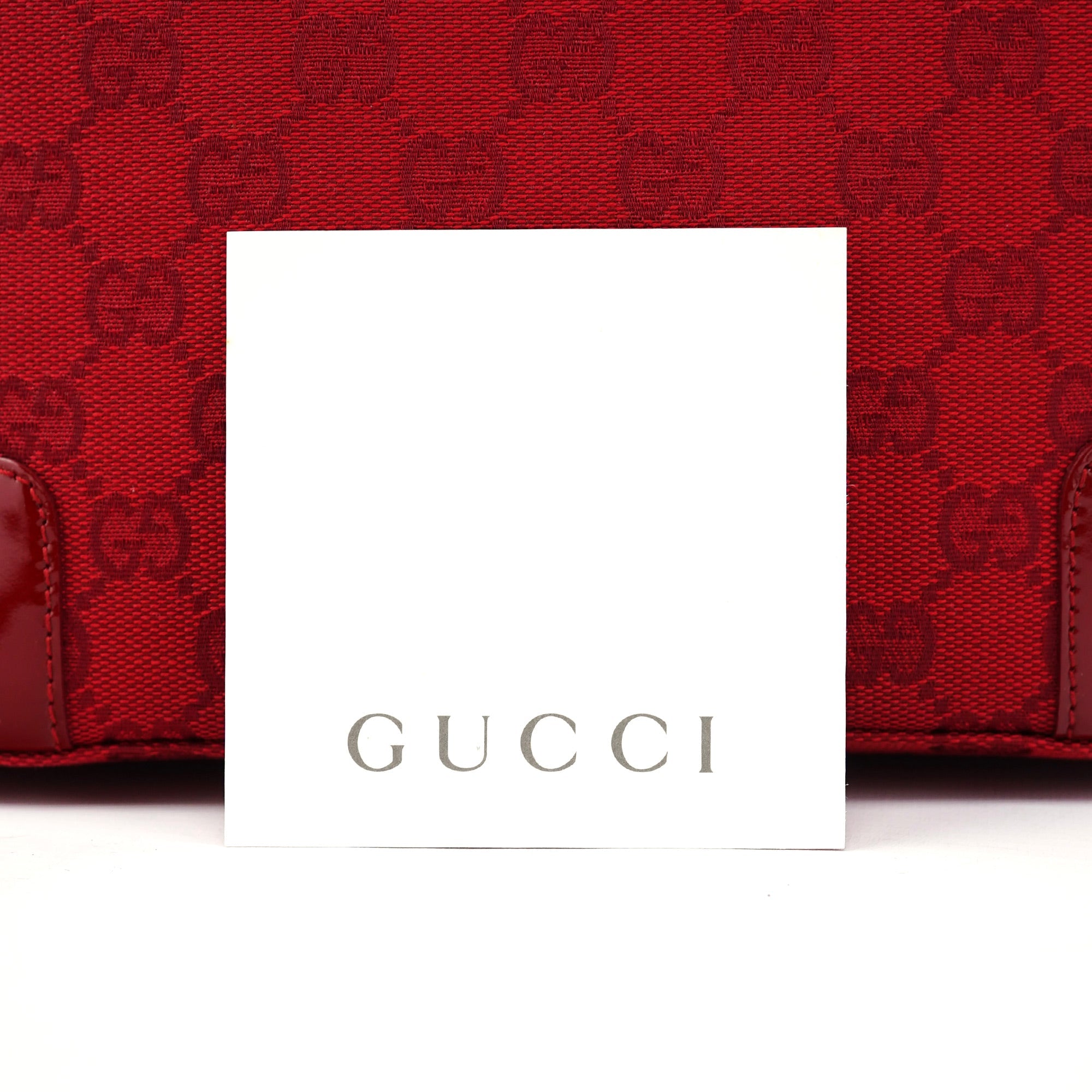 Gucci 001 4204 Red GG Hobo Shoulder Bag