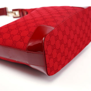 Gucci 001 4204 Red GG Hobo Shoulder Bag