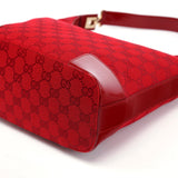 Gucci 001 4204 Red GG Hobo Shoulder Bag