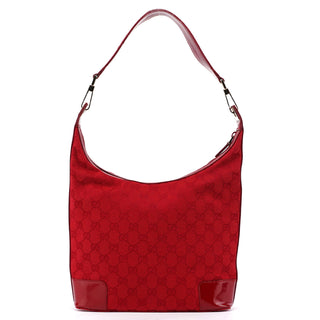 Gucci 001 4204 Red GG Patent Leather Shoulder Bag