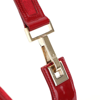 Gucci 001 4204 Red GG Patent Leather Shoulder Bag