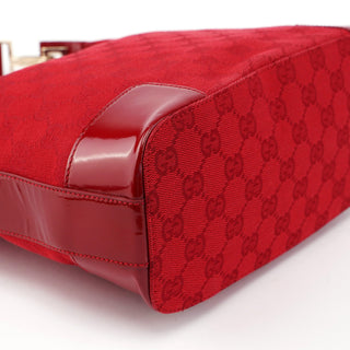 Gucci 001 4204 Red GG Patent Leather Shoulder Bag