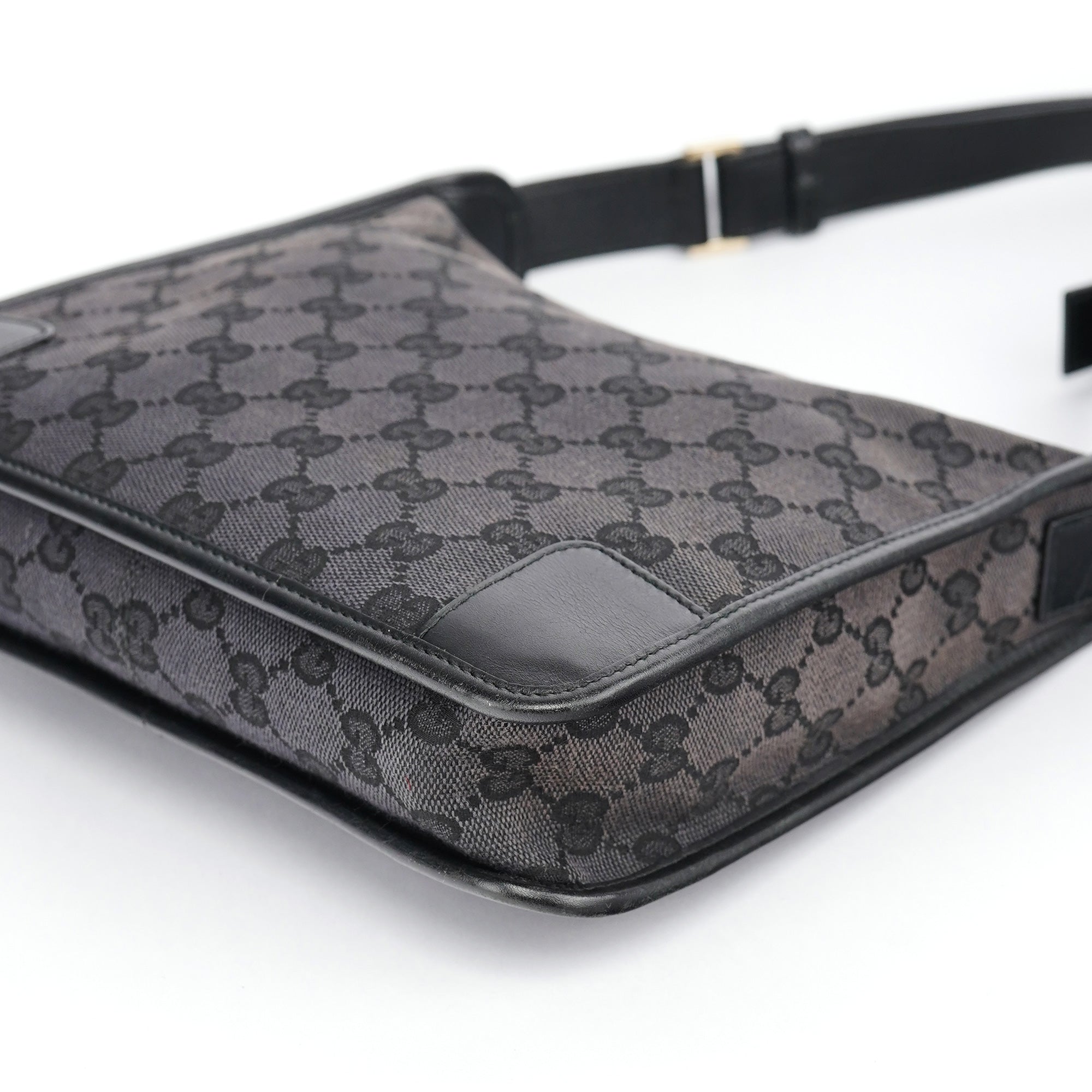 Gucci 001 4206 Anthracite GG Leather Shoulder Bag
