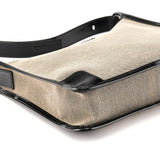 Gucci 001 4206 Beige Black Canvas Shoulder Bag