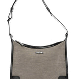 Gucci 001 4206 Beige Black Canvas Shoulder Bag