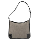 Gucci 001 4206 Beige Black Canvas Shoulder Bag