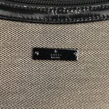 Gucci 001 4206 Beige Black Canvas Shoulder Bag