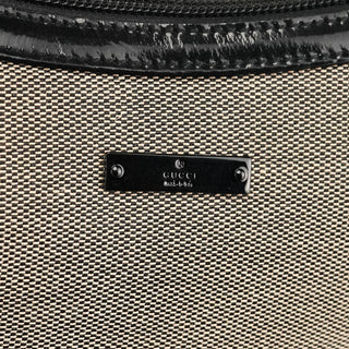 Gucci 001 4206 Beige Black Canvas Shoulder Bag