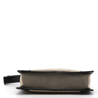 Gucci 001 4206 Beige Black Canvas Shoulder Bag