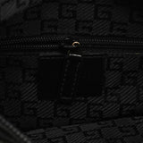 Gucci 001 4206 Beige Black Canvas Shoulder Bag