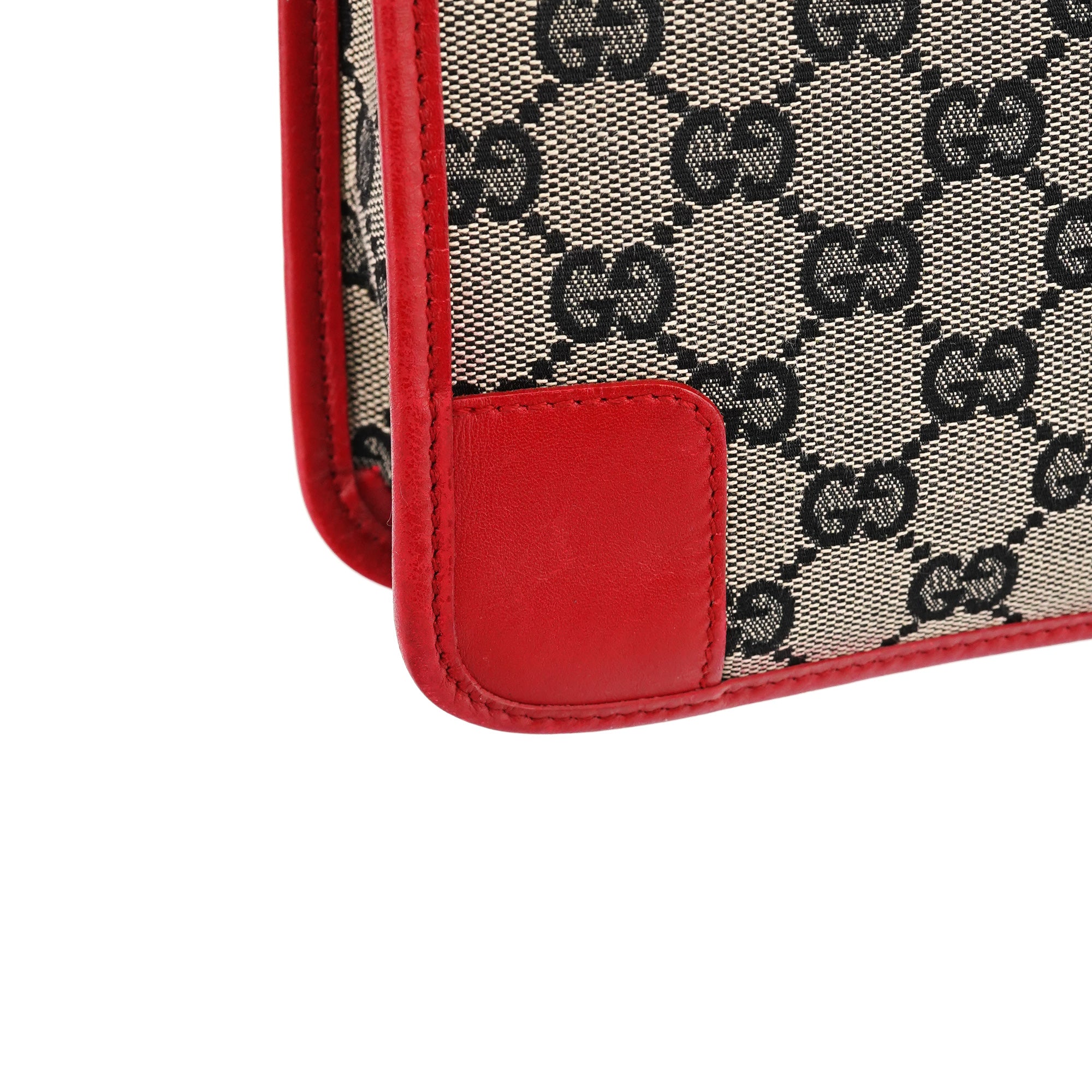 Gucci 001 4206 Sac porté épaule en toile GG beige et rouge