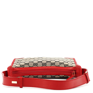Gucci 001 4206 Beige Red GG Shoulder Bag