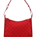 Gucci 001 4206 Red GG Canvas Patent Leather Shoulder Bag