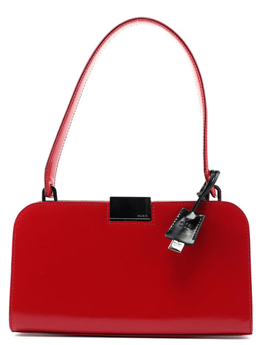 Gucci 001 4208 Red Calfskin Shoulder Bag