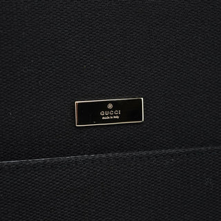 Gucci 001 4218 Black Canvas Lady Lock Tote Bag