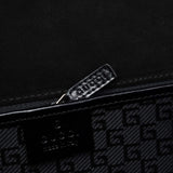 Gucci 001 4218 Black Canvas Lady Lock Tote Bag
