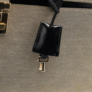 Gucci 001 4218 Grey Canvas Lady Lock Bag