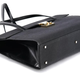Gucci 001 4218 Navy Canvas Lady Lock Shoulder Bag