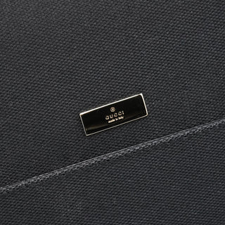 Gucci 001 4218 Navy Canvas Lady Lock Shoulder Bag