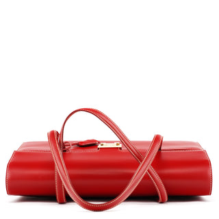 Gucci 001 4218 Red Leather Lady Lock Tote Bag