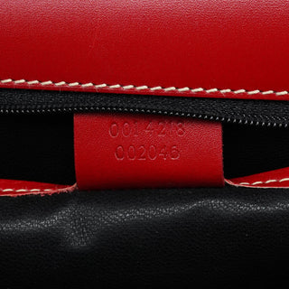 Gucci 001 4218 Red Leather Lady Lock Tote Bag