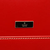 Gucci 001 4218 Red Leather Lady Lock Tote Bag