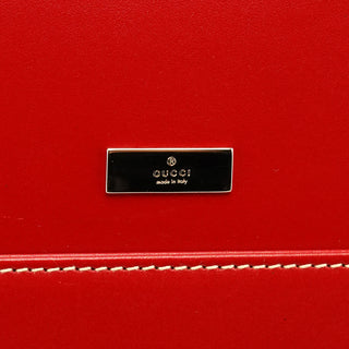 Gucci 001 4218 Red Leather Lady Lock Tote Bag