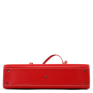 Gucci 001 4218 Red Leather Lady Lock Tote Bag