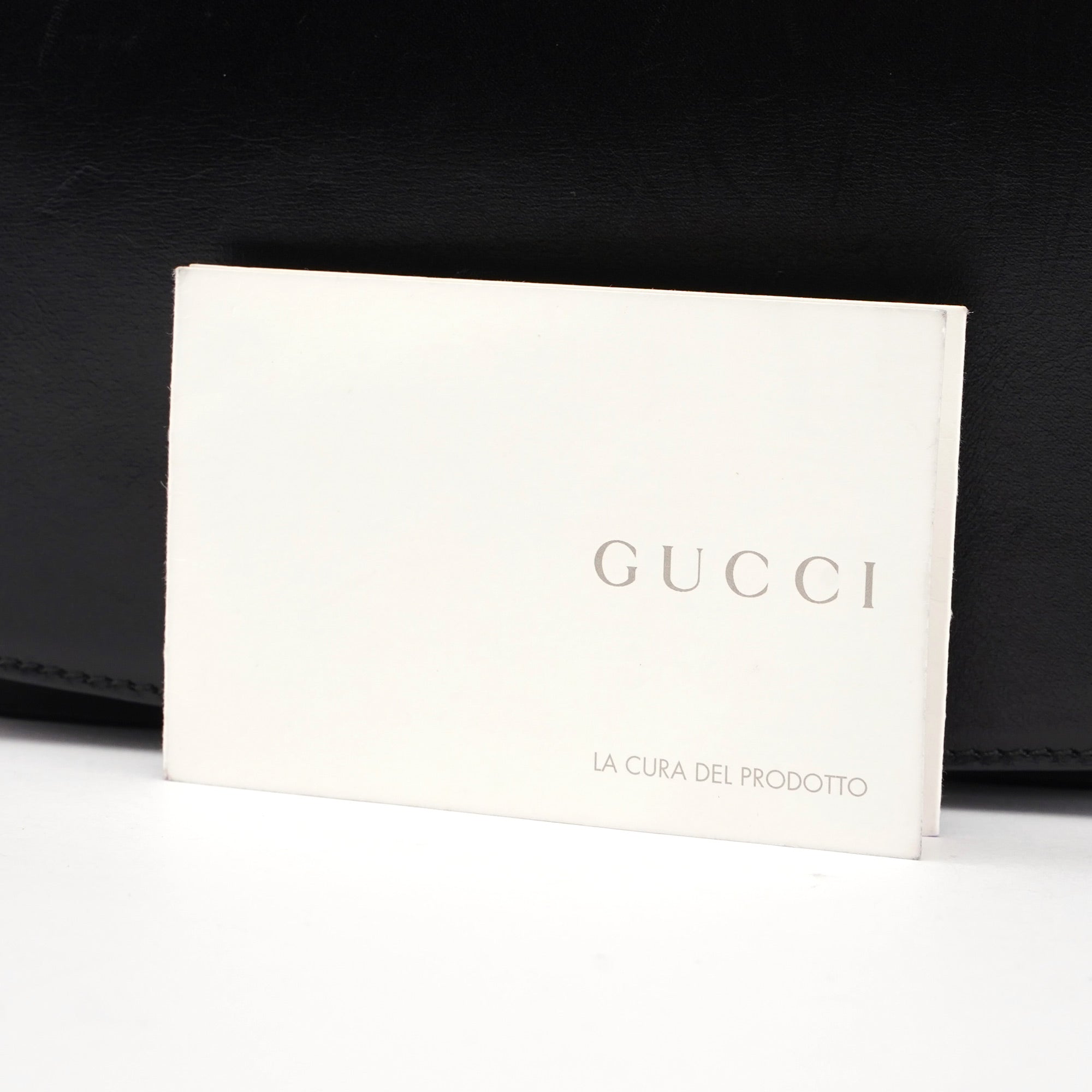 Gucci 001 4225 Black Calfskin Shoulder Bag