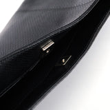 Gucci 001 4243 Borsa a spalla in pelle nera stampa lucertola