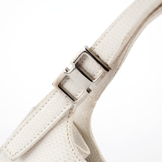 Gucci 001 4243 White Lizard Embossed Shoulder Bag