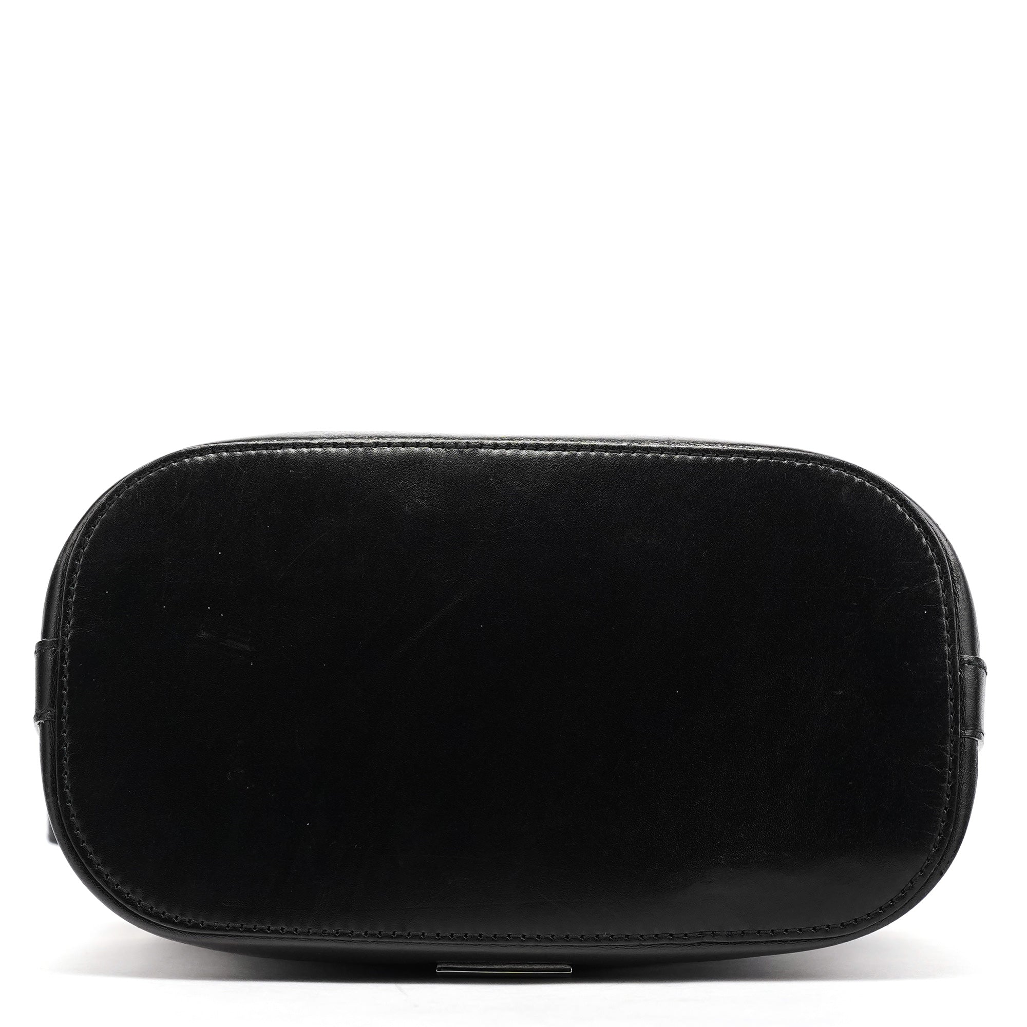 Gucci 001 4286 Black Calfskin Bucket Shoulder Bag