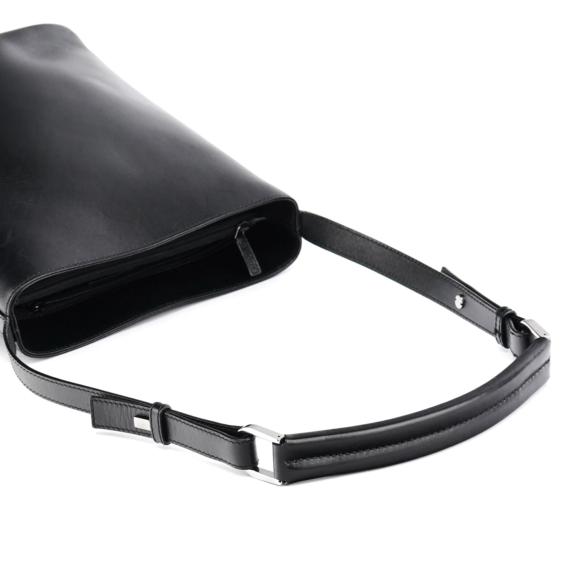 Gucci 001 4286 Black Calfskin Bucket Shoulder Bag