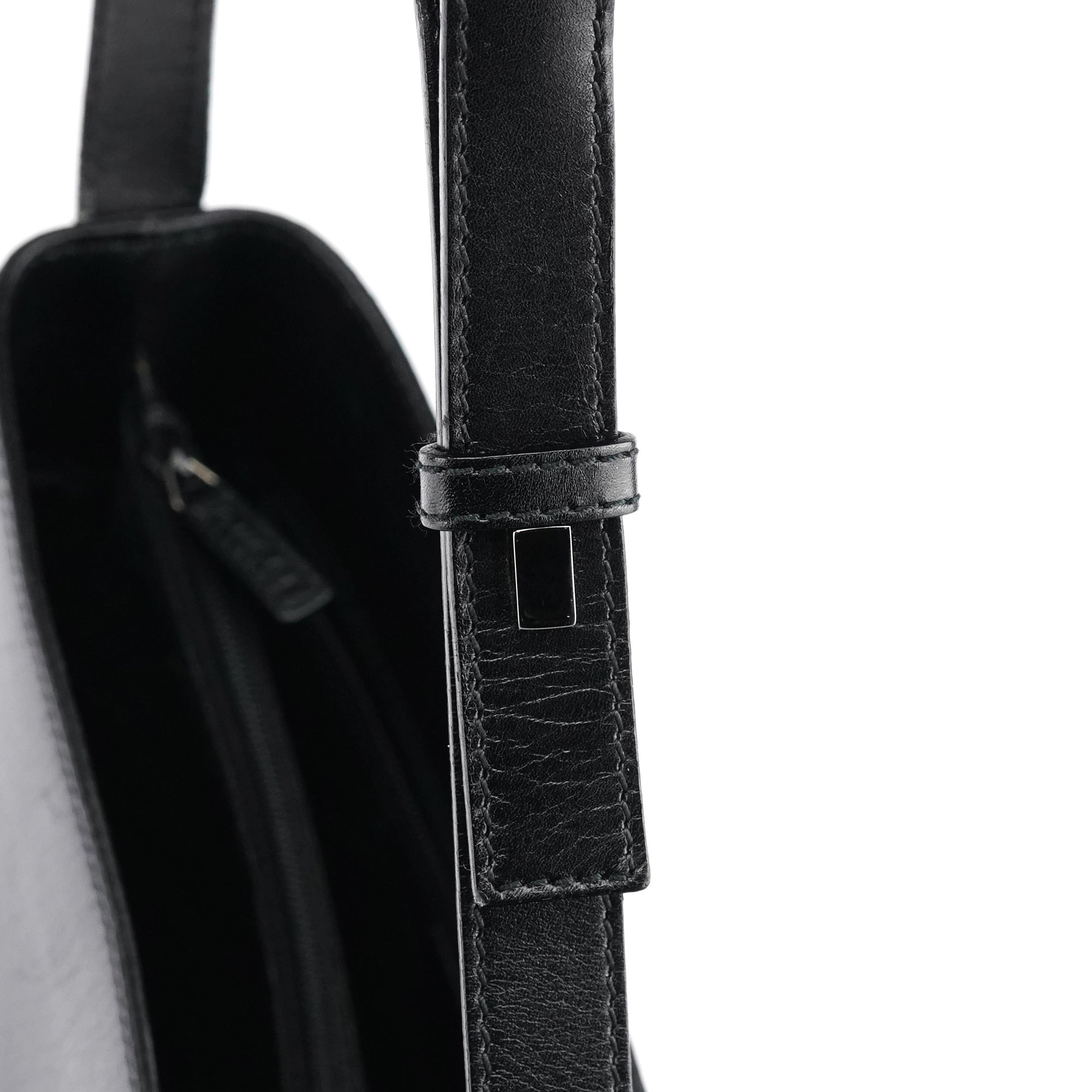 Gucci 001 4286 Black Calfskin Bucket Shoulder Bag