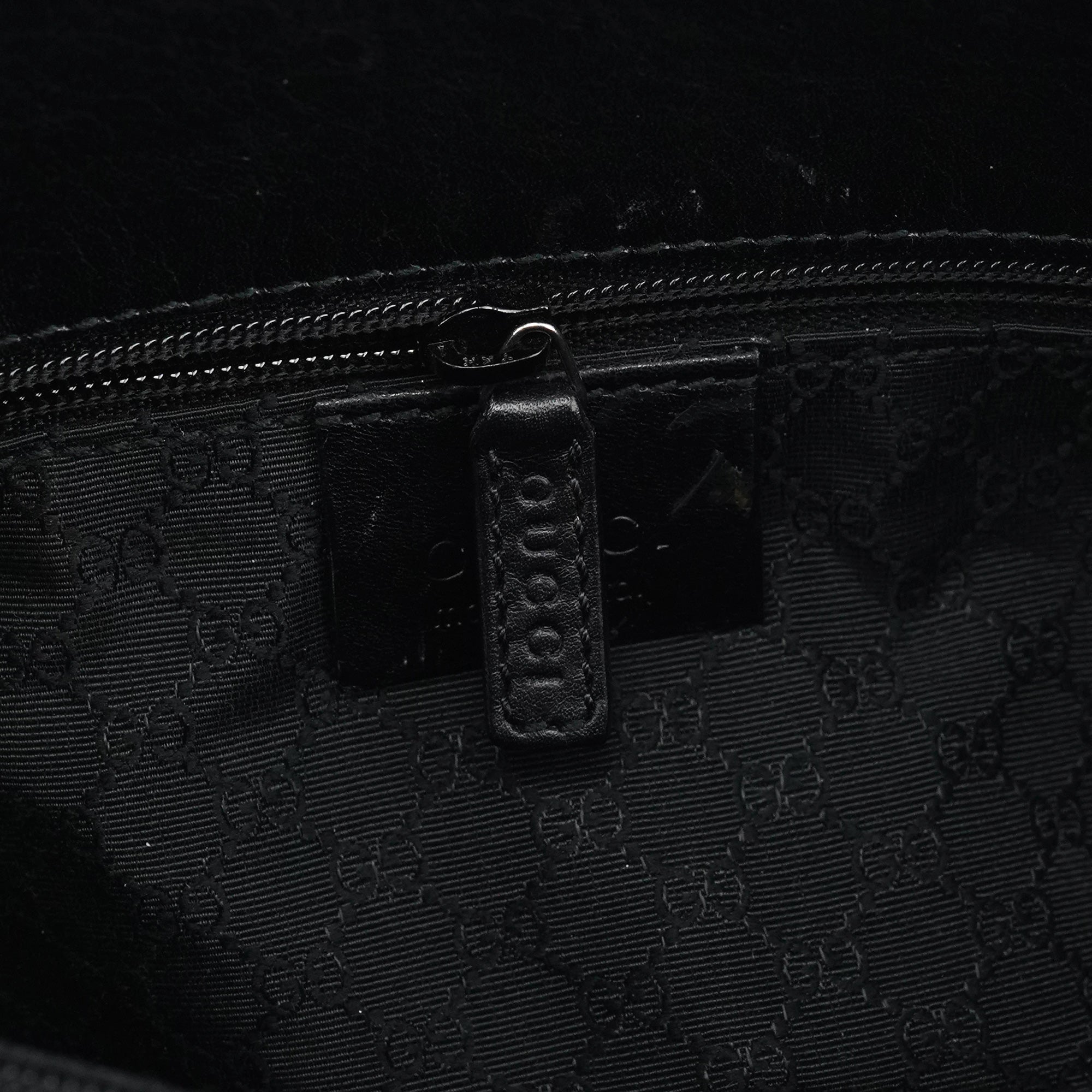 Gucci 001 4286 Black Calfskin Bucket Shoulder Bag