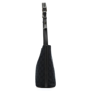 Gucci 001 4286 Black GG Bucket Shoulder Bag