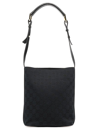 Gucci 001 4286 Black GG Bucket Shoulder Bag