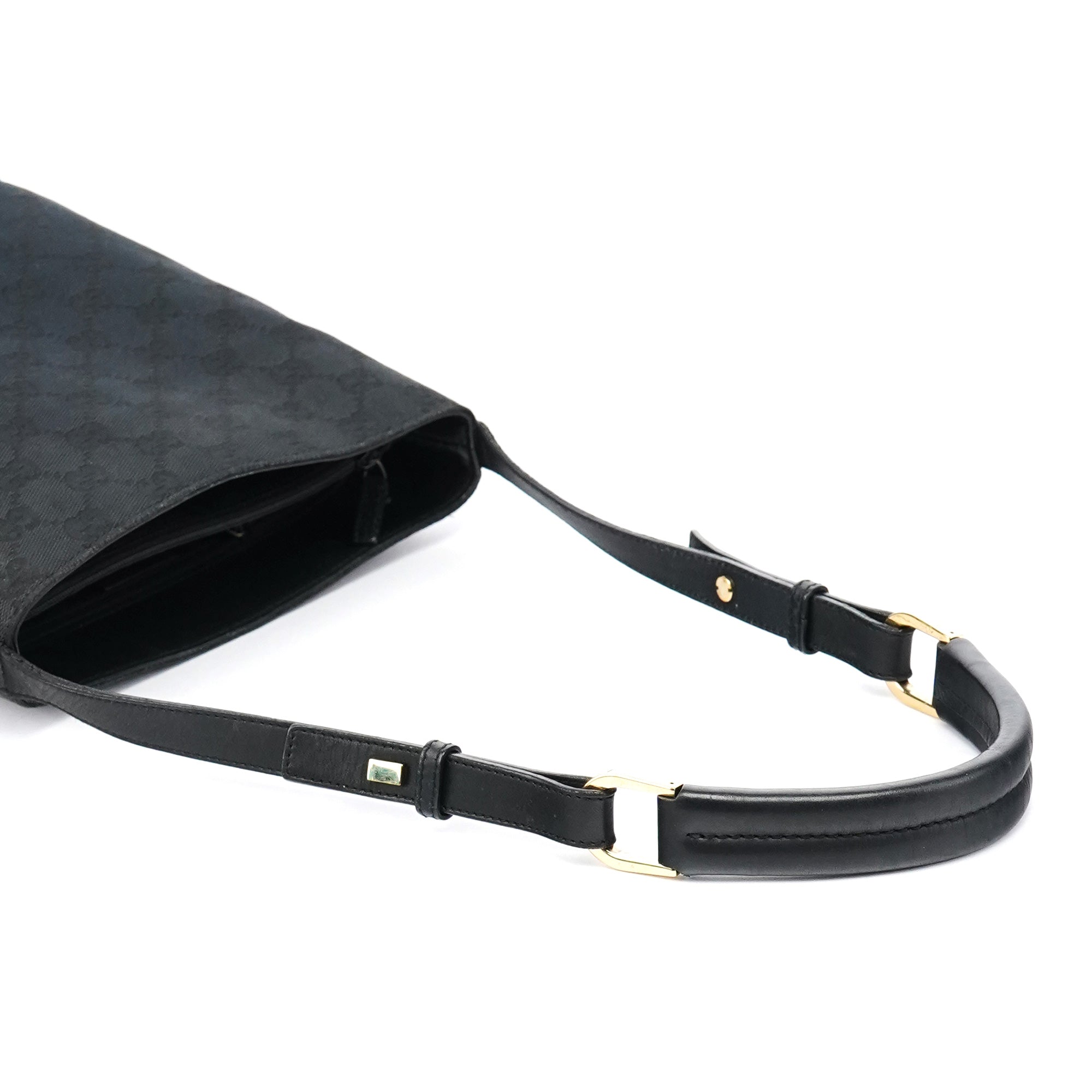 Gucci 001 4286 Black GG Bucket Shoulder Bag