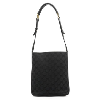 Gucci 001 4286 Black GG Bucket Shoulder Bag