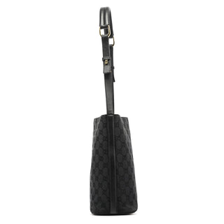 Gucci 001 4286 Black GG Bucket Shoulder Bag